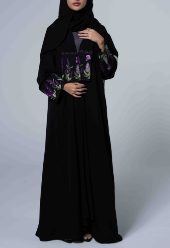 عباية الخزامى - أسود