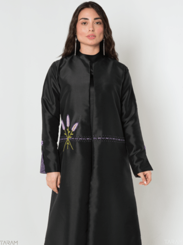 جاكيت الخزامى مع فستان - أسود