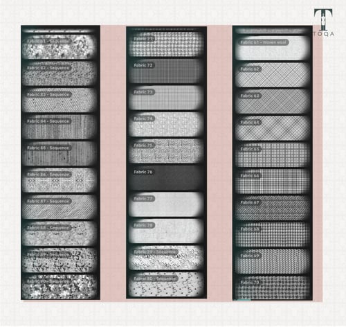 مجموعة خامات الأقمشة 140 فرشة