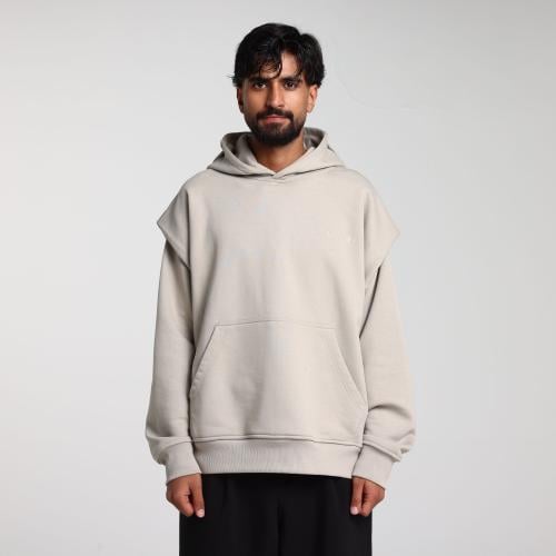 LIVERY Shoulder Flap Hoodie - beige