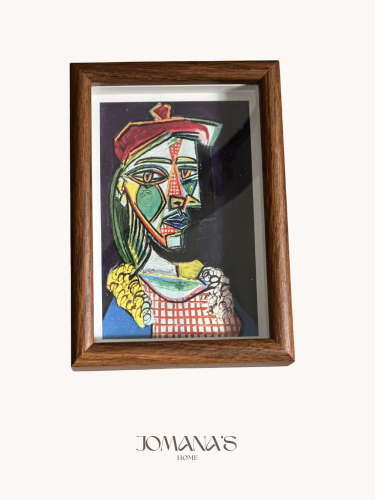 Painting by the artist Pablo Picasso + wooden frame size 12cm*17cm