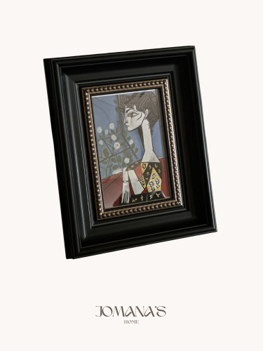 Painting by the artist Pablo Picasso + black and gold frame size 19cm*24cm