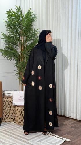 عباية كريب ملكى مورده