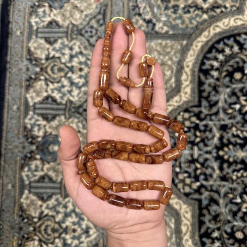 Bakalite brown with marbled, handmade carving, Ruh...