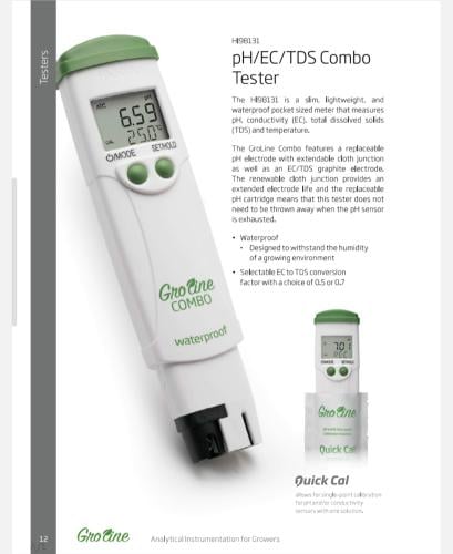 Groline pH/EC/TDS Combo Tester