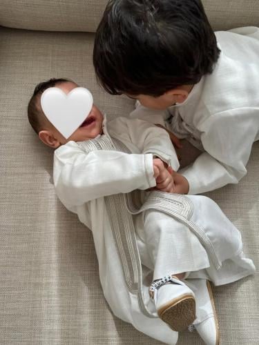 طقم ولادي بشت مع ثوب العيد