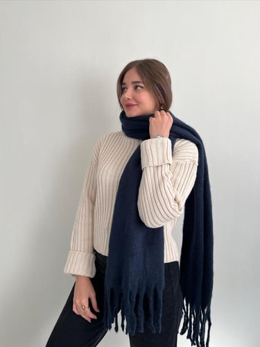 شال شتوي أنيقة ودافئة اخاف عليك من برد الشتاء*