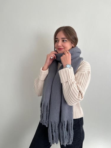 شال شتوي أنيقة ودافئة اخاف عليك من برد الشتاء*