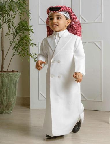 ثوب + دقلة ملكي اوف وايت