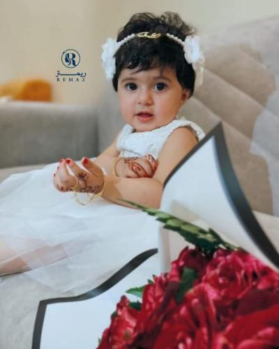 طوق أطفال بالاسم مع الوردة