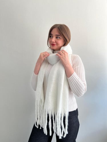 شال شتوي أنيقة ودافئة اخاف عليك من برد الشتاء*