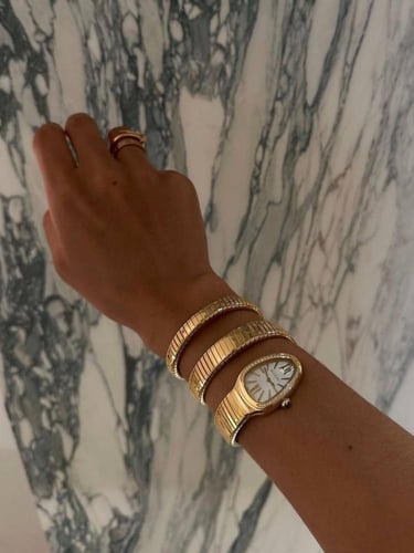 ساعه الثعبان نسائية أنيقة