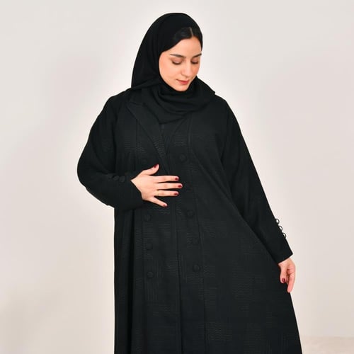 بليزر عملي ربع كلوش بقماش مطرز