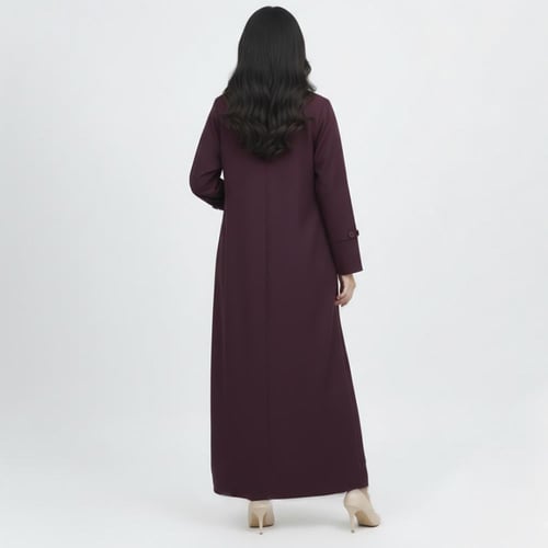 بليزر راقي بلون العنابي مزود بجيوب ومزين بأزرار