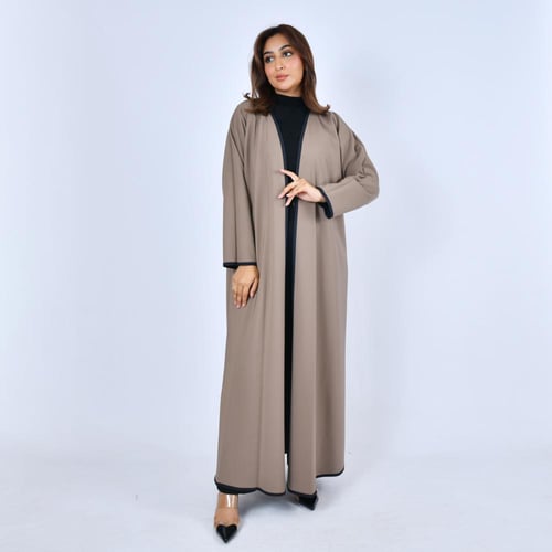 عباية عملية دبل فيس باللونين الكحلي و البيج