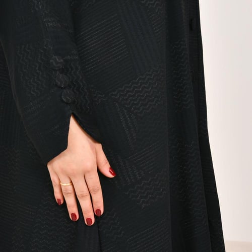 بليزر عملي ربع كلوش بقماش مطرز