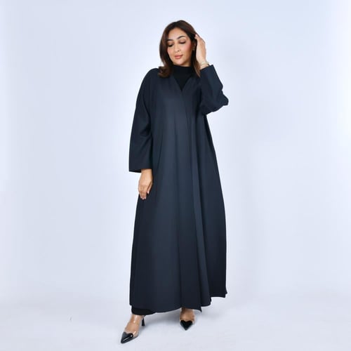 عباية عملية دبل فيس باللونين الكحلي و البيج