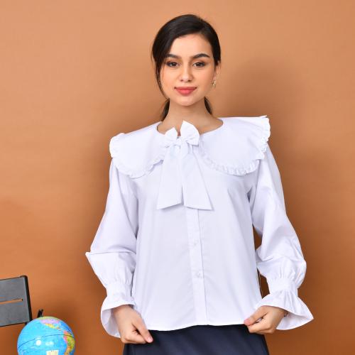 قميص مدرسي موديل فرنسي ابيض