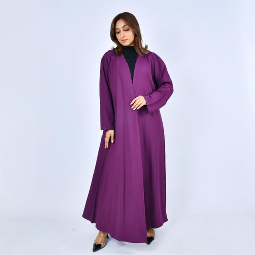 عباية عملية دبل فيس اسود و بنفسجي