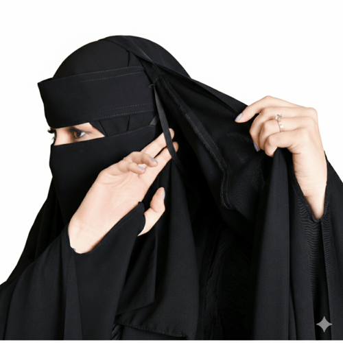 عباية رأس نسائية بقصة فراشة مع فتحة اصبع