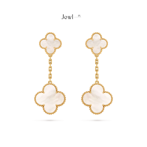 حلق ماجيك ألمبرا حجر ابيض - ذهبي هادئ