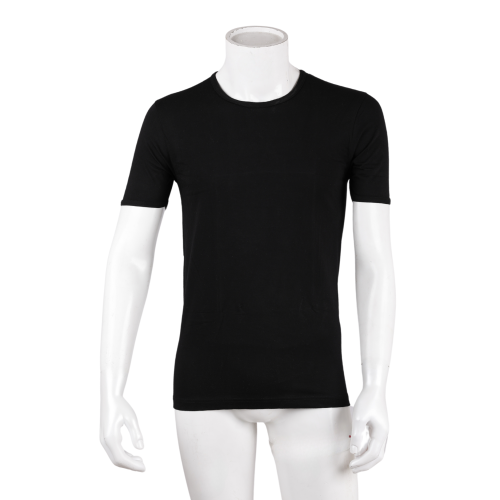 دروش | فانيلة نص كم دائري رجالي أسود