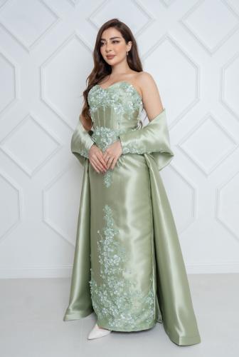 فستان سهرة ميكادو تطريز كلفه راقي