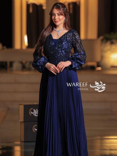 فستان سهرة شيفون كحلي