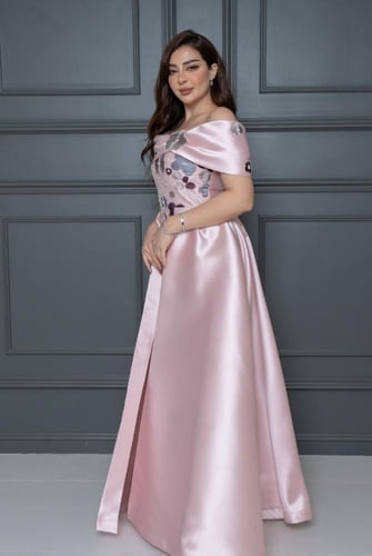 فستان سهره ميكادو بتطريز كلفه راقي