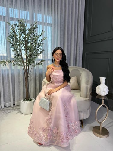 فستان سهرة ميكادو تطريز كلفه