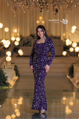 فستان سهرة مرصع فاخر