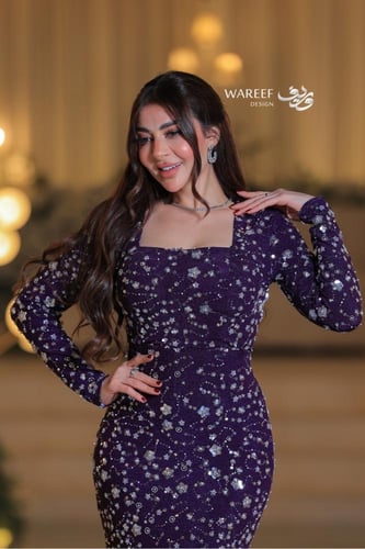 فستان سهرة مرصع فاخر
