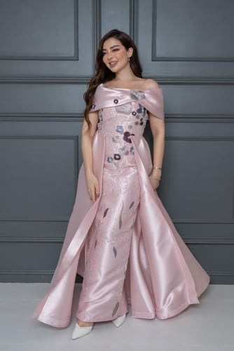 فستان سهره ميكادو بتطريز كلفه راقي