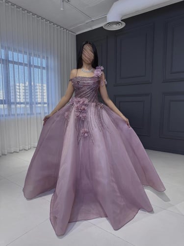 فستان سهره كلوش بنفسجي