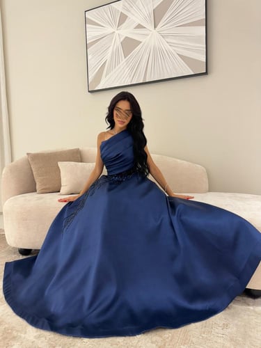 فستان سهرة ميكادو تطريز راقي