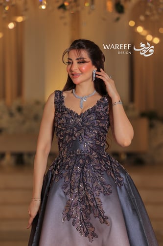 فستان سهره بتدرجات الموف