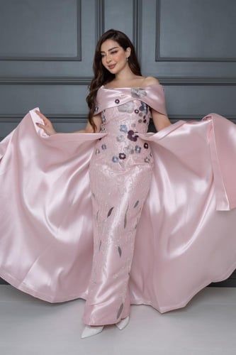 فستان سهره ميكادو بتطريز كلفه راقي