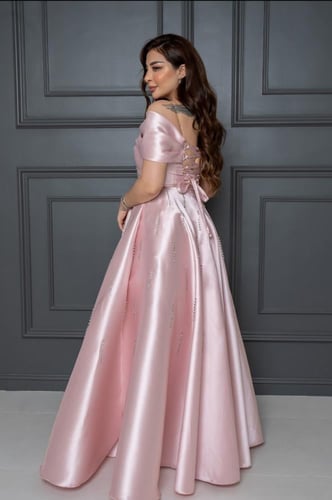 فستان سهرة ميكادو تطريز فصوص