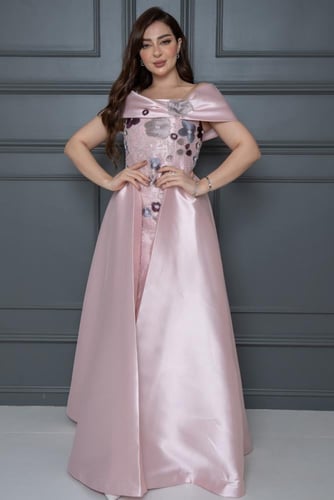 فستان سهره ميكادو بتطريز كلفه راقي