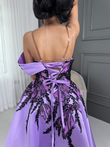 فستان سهرة منفوش بتصميم أنيق