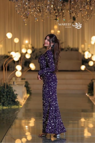 فستان سهرة مرصع فاخر