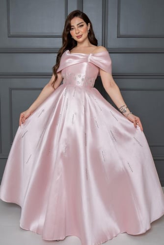 فستان سهرة ميكادو تطريز فصوص