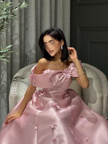 فستان ميكادو اوف شولدر زهري