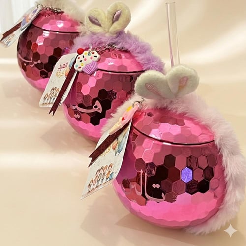 مجموعة (6 كوب كيوتي) لون فضي