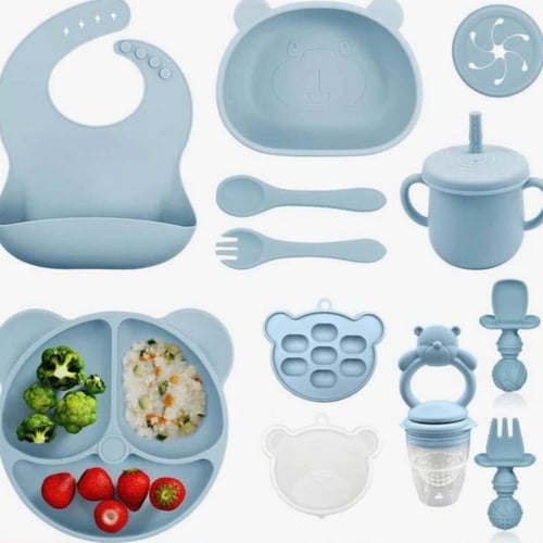 هدية ادوات طعام مولود/ قابل للتخصيص/ الوان متعددة...