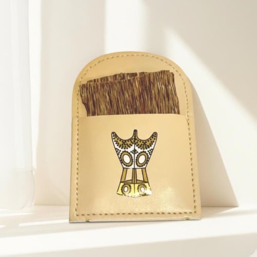 6 حافظات جلدية مع شرايح عود فيتنامي / تخصيص شعار