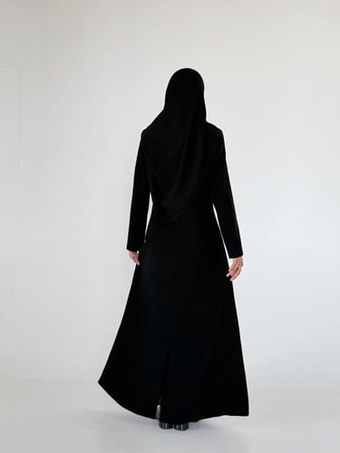 عباية بليزر رسمية قماش كريب أسود – عباية نسائية أن...