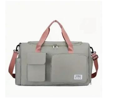 حقيبة نسائية رصاصي ووردي