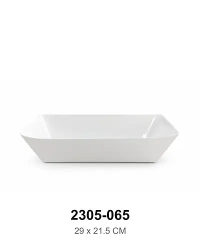 صينية ورقية بيضاء قارب 29×21.5 سم