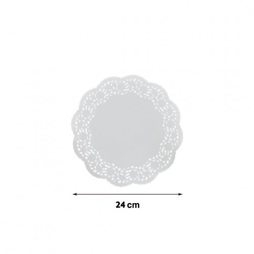 ورق دانتيل دائري مقاس 24سم